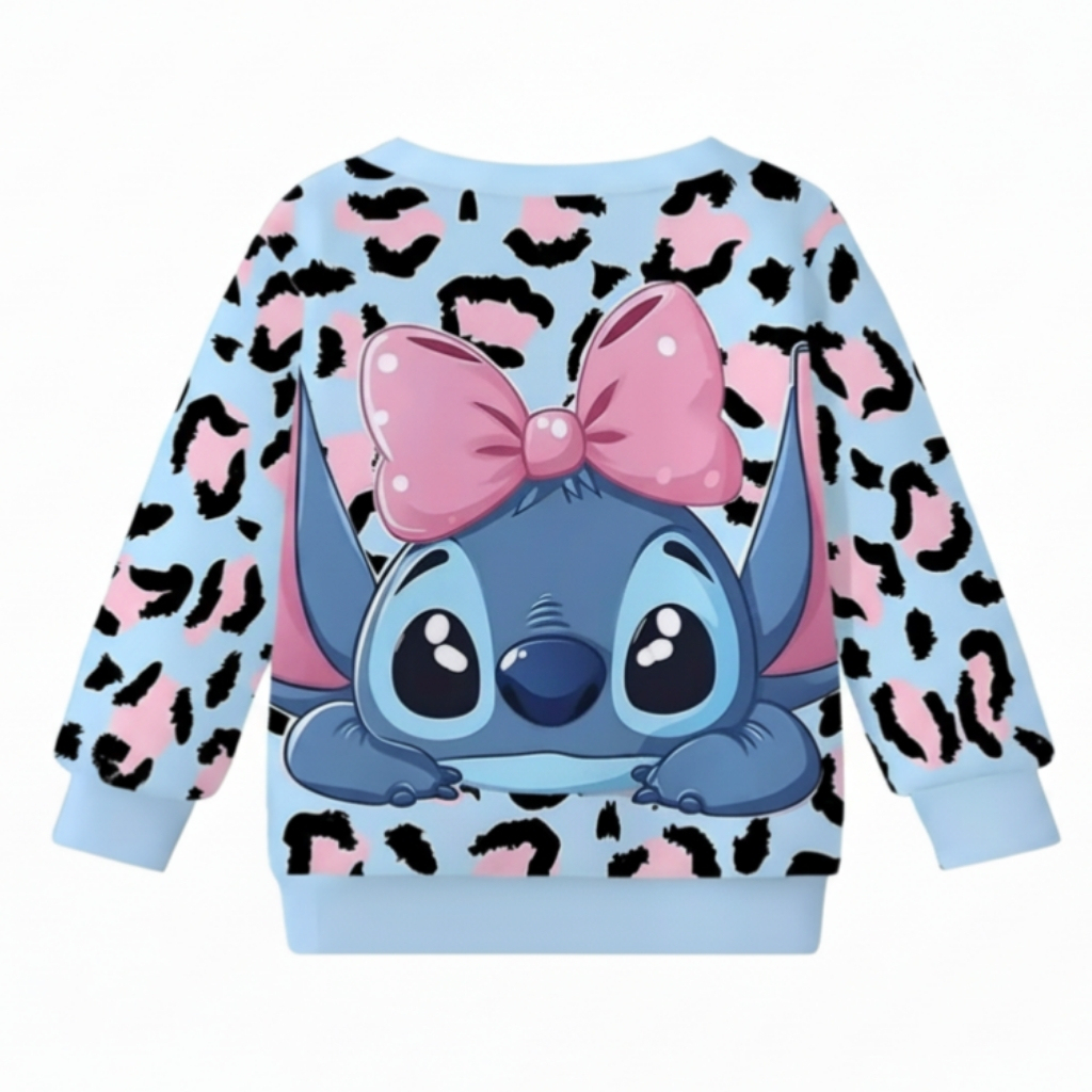  Soft Long Sleeve Pullover Cartoon Pattern Sweatshirt