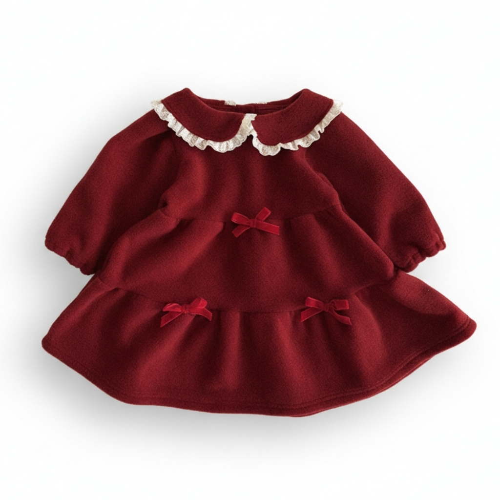  Warm Fleece Christmas Dress 