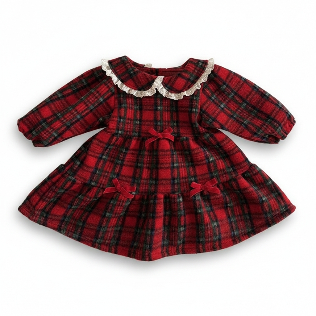  Warm Fleece Christmas Dress 