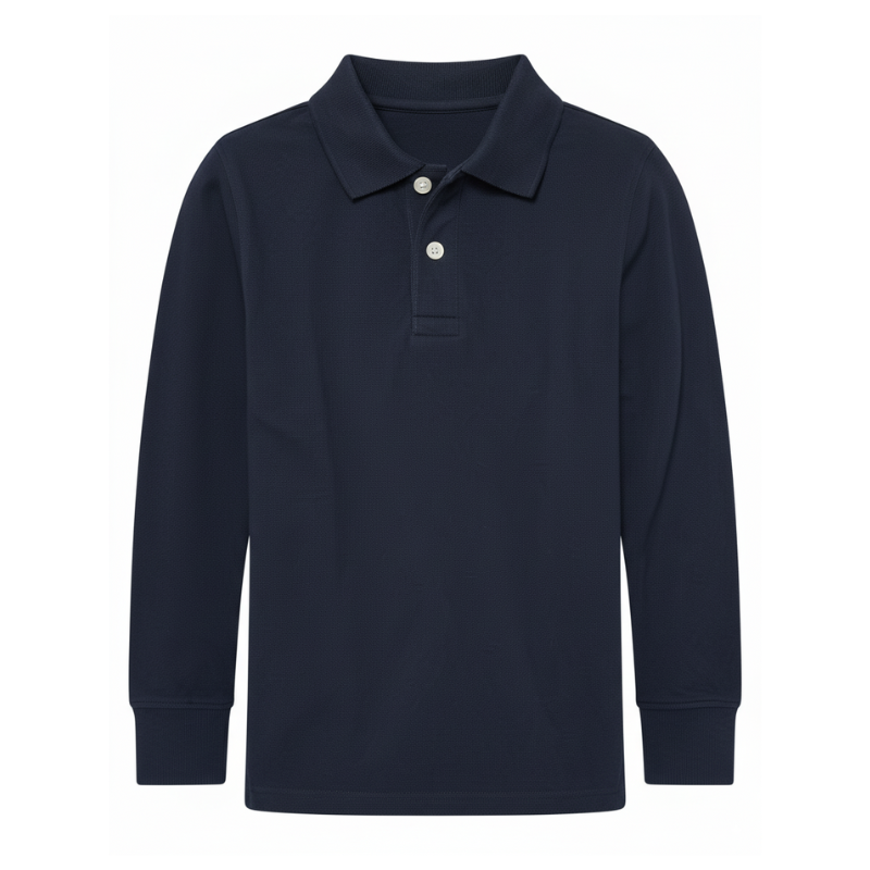 Boys Long Sleeve Pique Polo