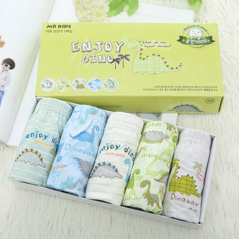 5Pcs Cartoon Print Soft Underpants For Kids-Children Cloth Shop