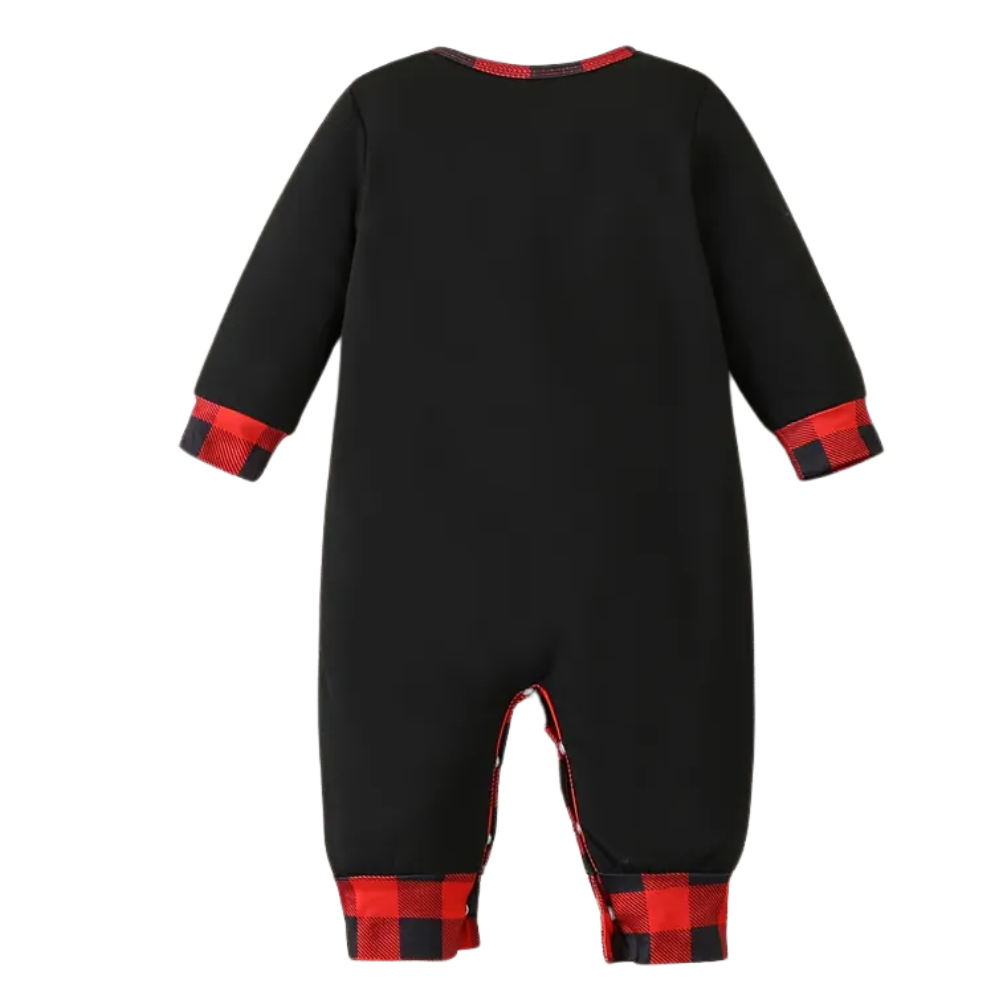 Newborn Baby Christmas Print Long Sleeve Romper