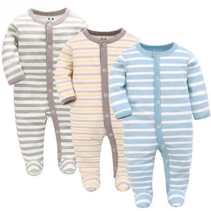Long Sleeve Pure Cotton Baby Bodysuits-Children Cloth Shop
