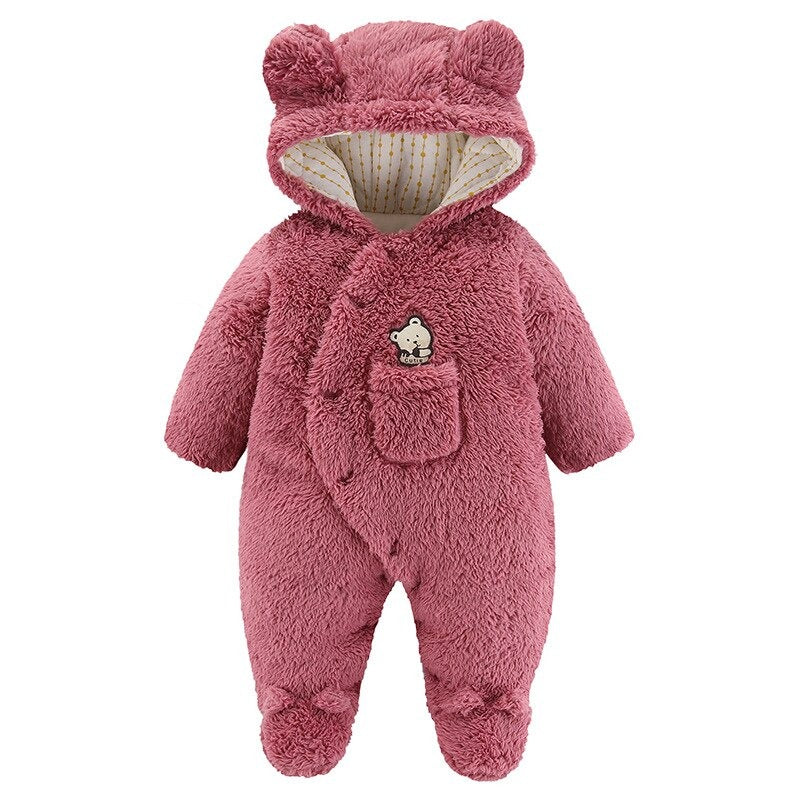 Thick Hooded Romper For Newborn Baby-Children Cloth Shop