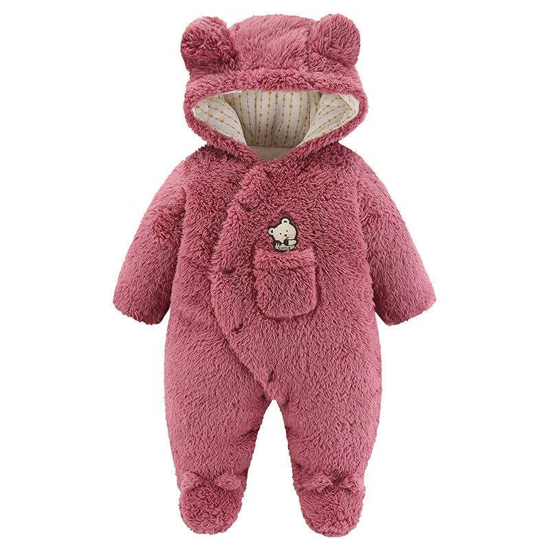 Thick Hooded Romper For Newborn Baby-Children Cloth Shop