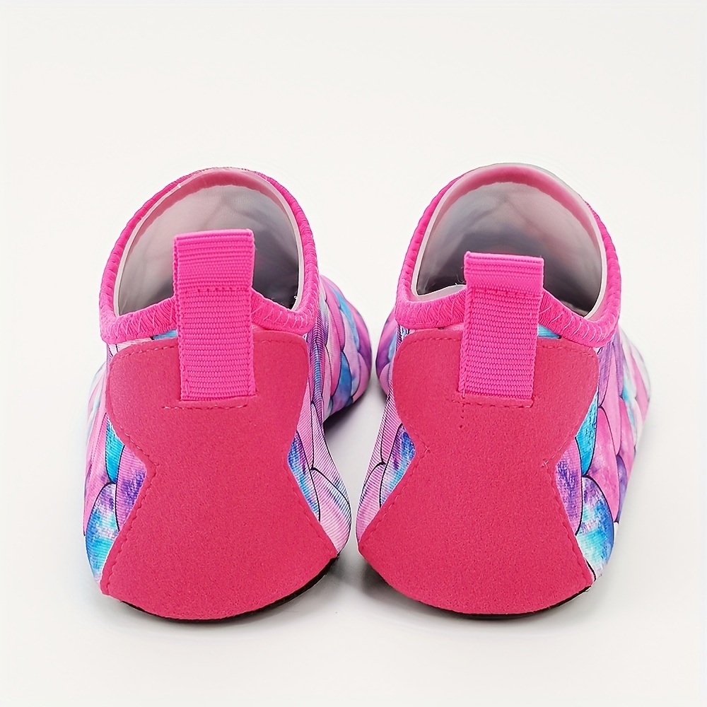 Lightweight Printed Fish Scale Quick Dry Aqua Water Shoes For Kids