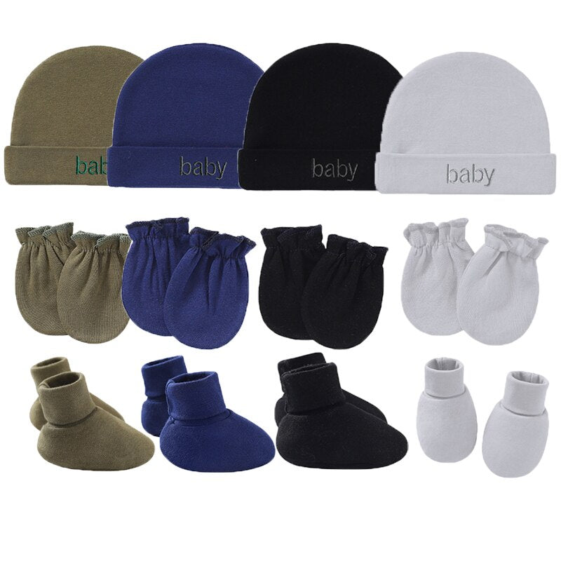 Casual Pure Cotton Hat, Gloves And Socks Set-Children Cloth Shop
