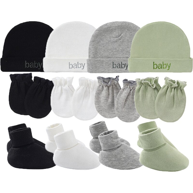 Casual Pure Cotton Hat, Gloves And Socks Set-Children Cloth Shop