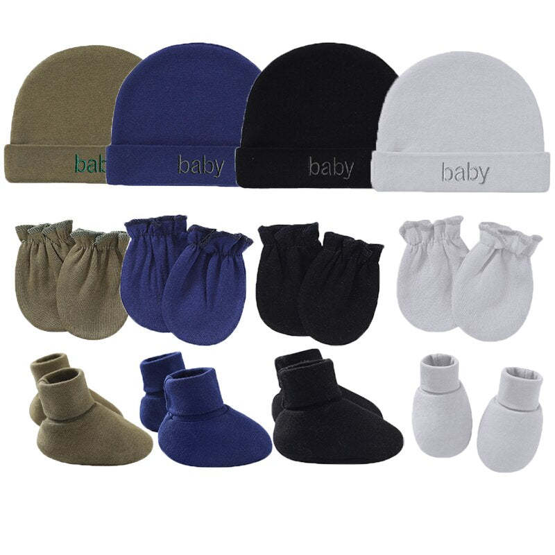 Casual Pure Cotton Hat, Gloves And Socks Set-Children Cloth Shop