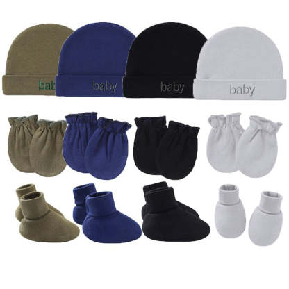 Casual Pure Cotton Hat, Gloves And Socks Set-Children Cloth Shop