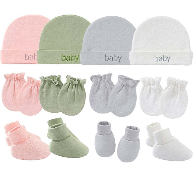 Casual Pure Cotton Hat, Gloves And Socks Set-Children Cloth Shop