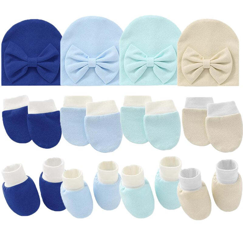 Casual Pure Cotton Hat, Gloves And Socks Set-Children Cloth Shop