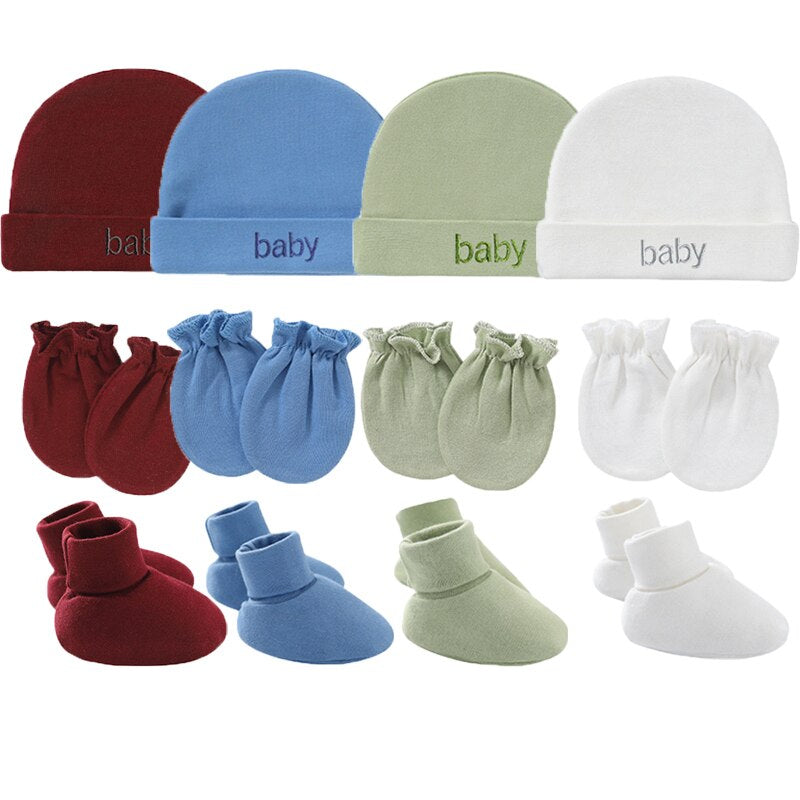 Casual Pure Cotton Hat, Gloves And Socks Set-Children Cloth Shop