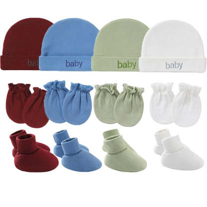 Casual Pure Cotton Hat, Gloves And Socks Set-Children Cloth Shop