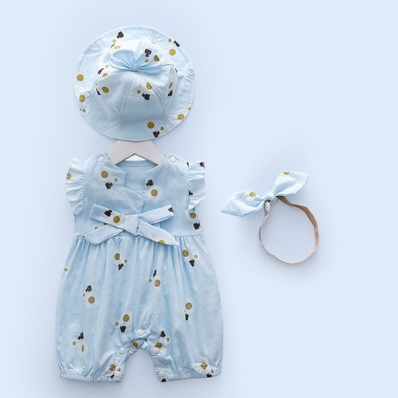 3 Piece Set Romper For Newborn Girl Babies-Children Cloth Shop
