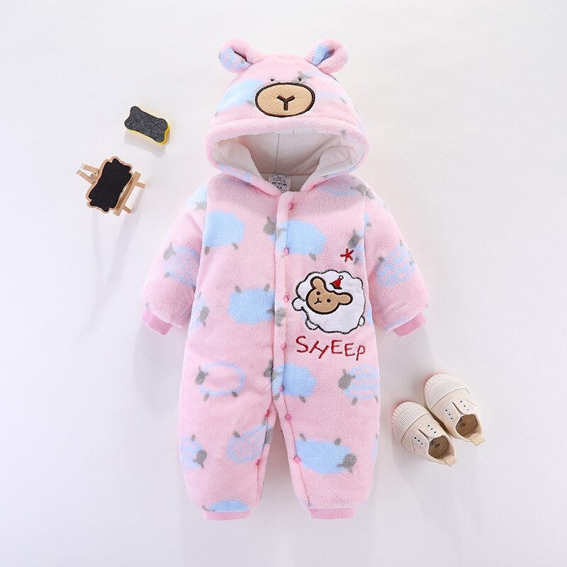 Cartoon Animal Unisex Full Sleeve Baby Romper-Children Cloth Shop