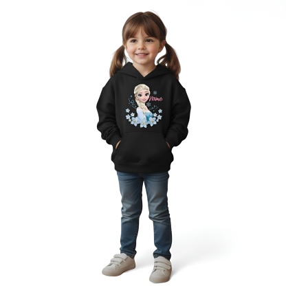 Princess Elsa Printed Girls Casual Hoodie