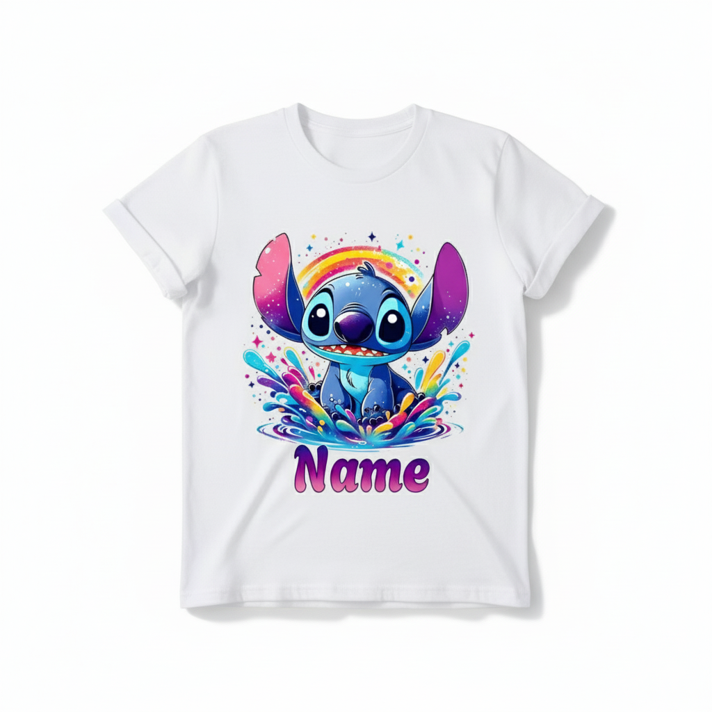 Personalized Kids Cartoon Graphic Short Sleeve T-Shirt