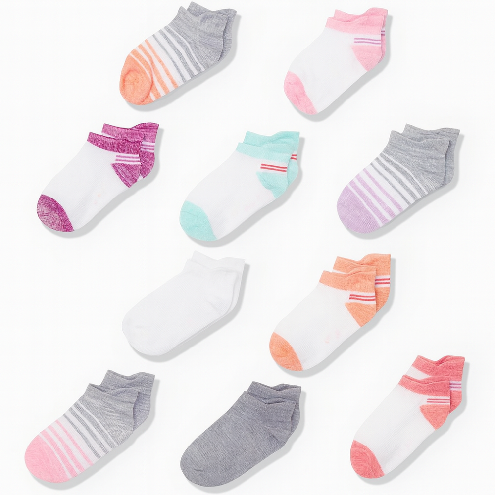Pack Of 10 Non Slip Grip Socks For Babies And Toddlers