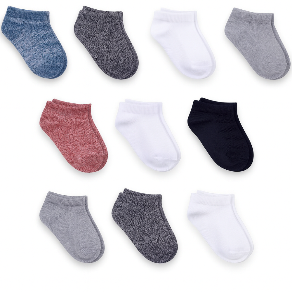 Pack Of 10 Non Slip Grip Socks For Babies And Toddlers