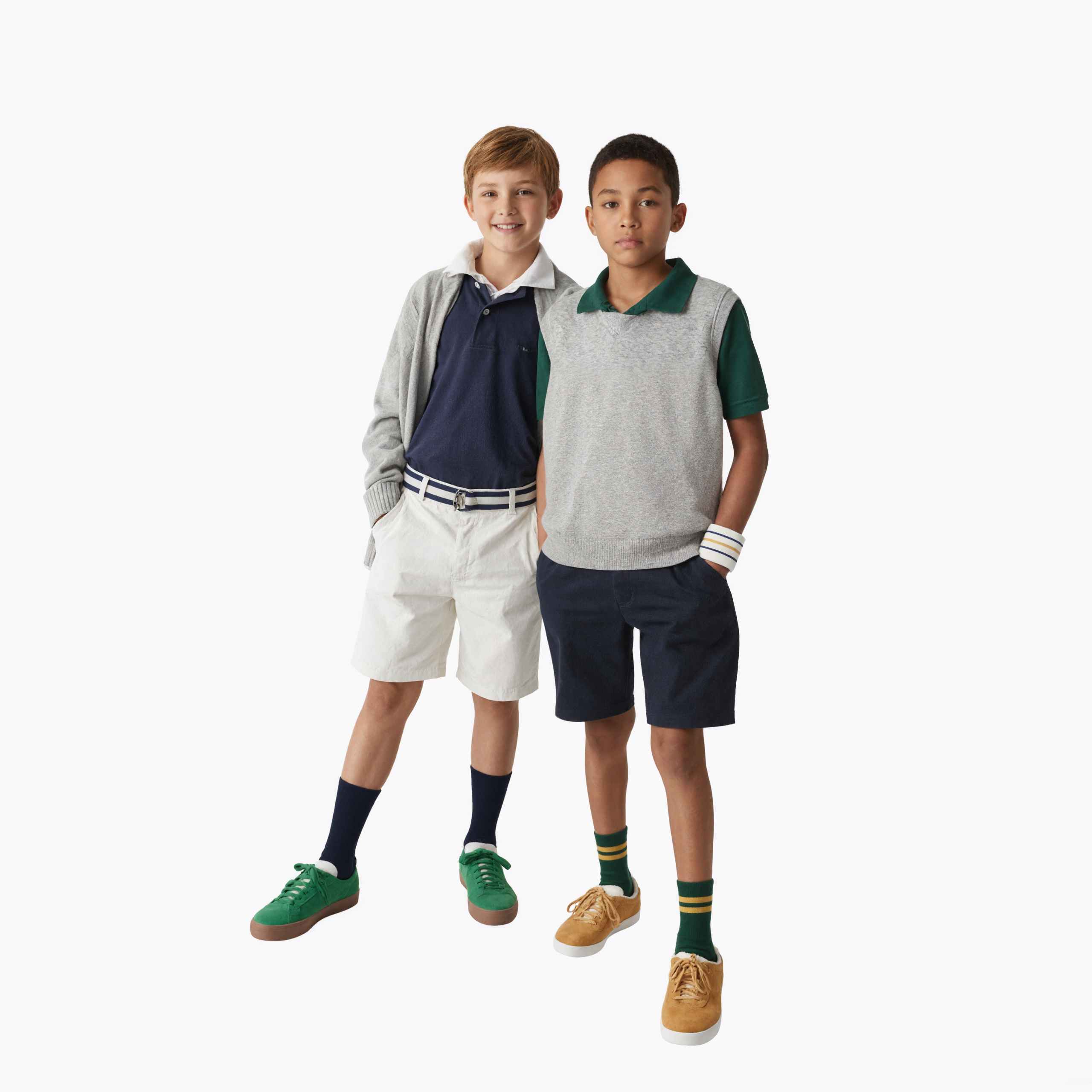 Pack Of 2 Boys Stretch Chino Shorts