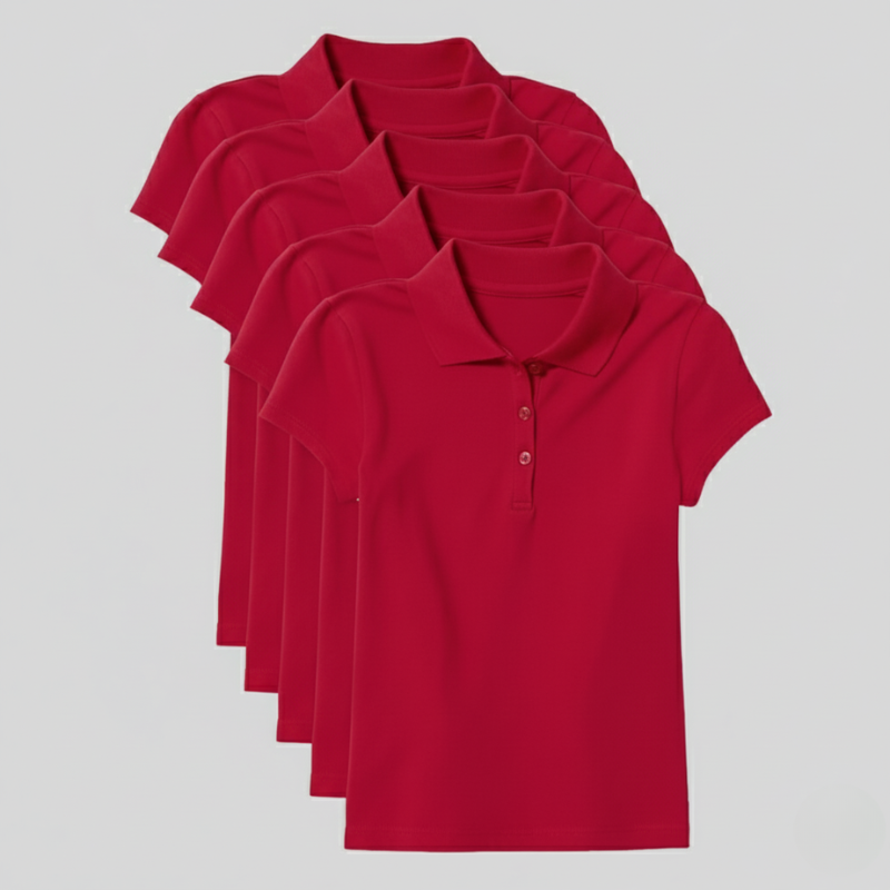 Pack Of 5 Uniform Pique Polo TShirt
