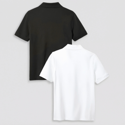 Pack Of 2 Short Sleeve School Uniform Shirts For Toddlers