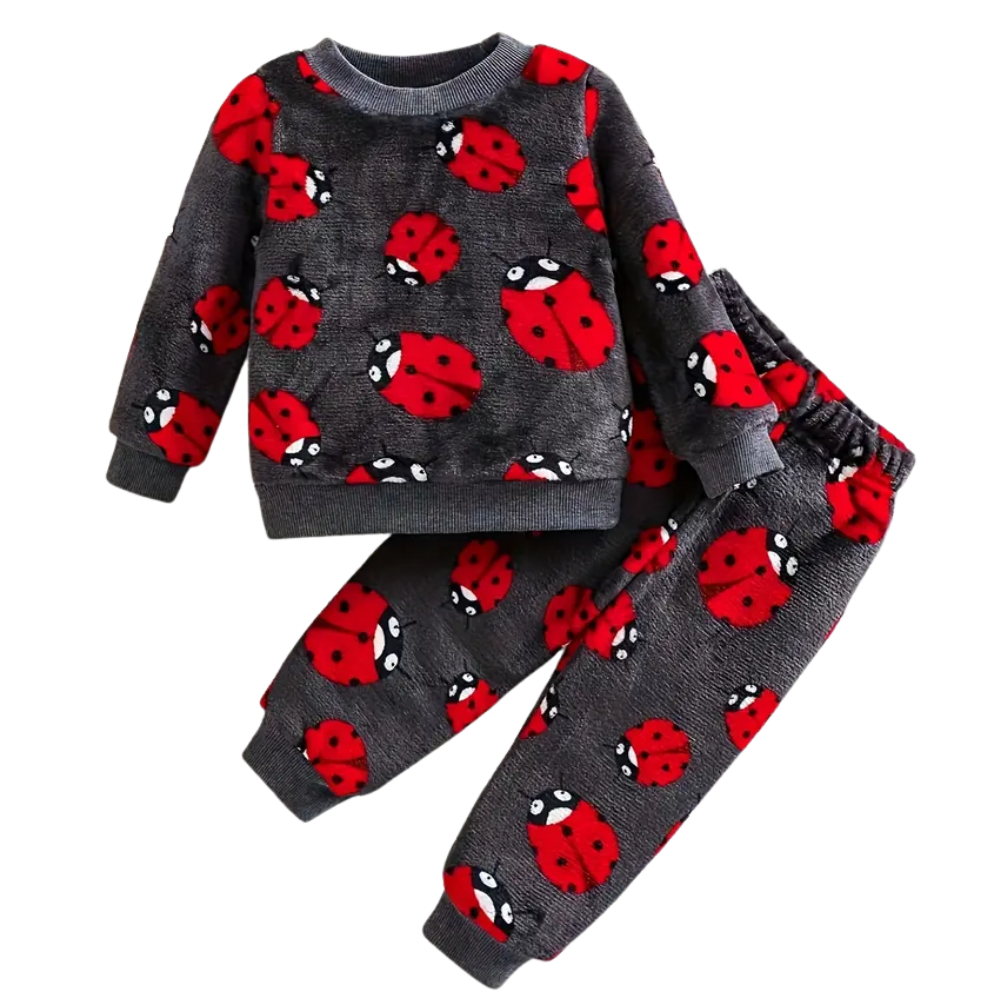 Boys Christmas Thick Flannel Pajama Suit Winter Outfit