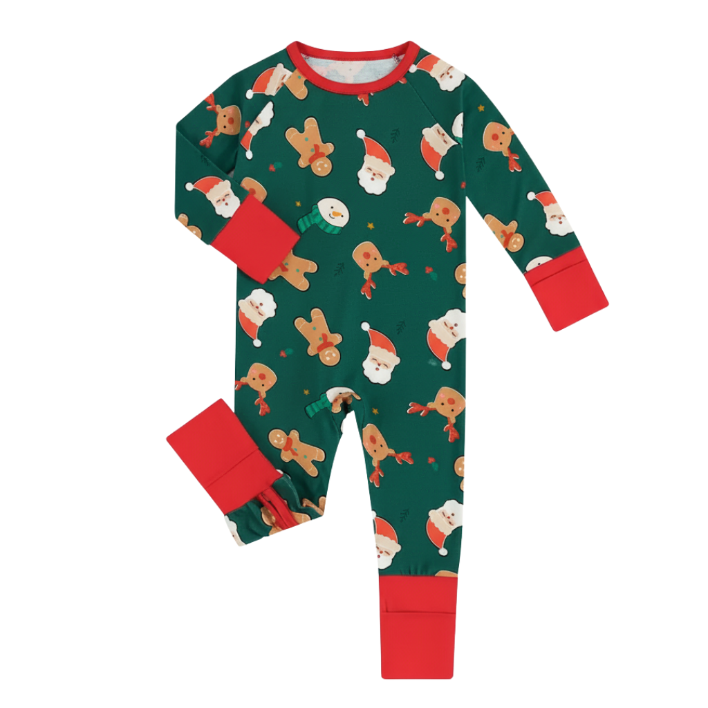 Christmas Elf Santa Zipper Bodysuit