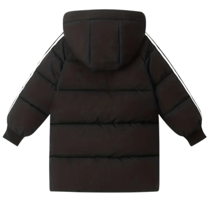 Mid Length Hooded Kids Winter Puffer Coat