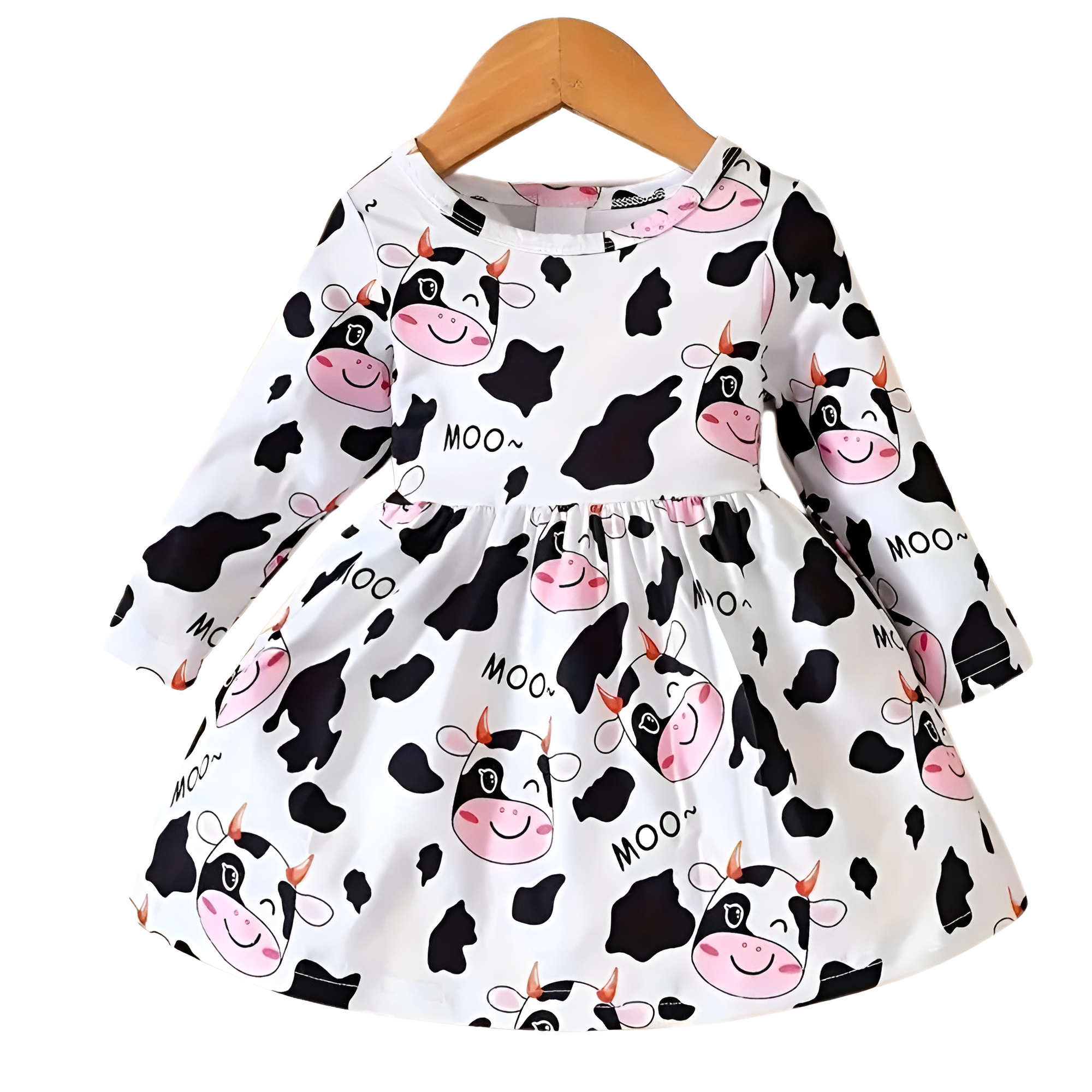 Girls Mid Length Long Sleeve Dress