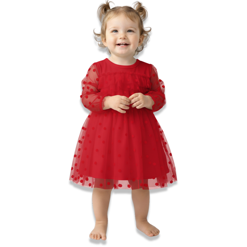 Girl Polka Dot Tulle Skirt Dress