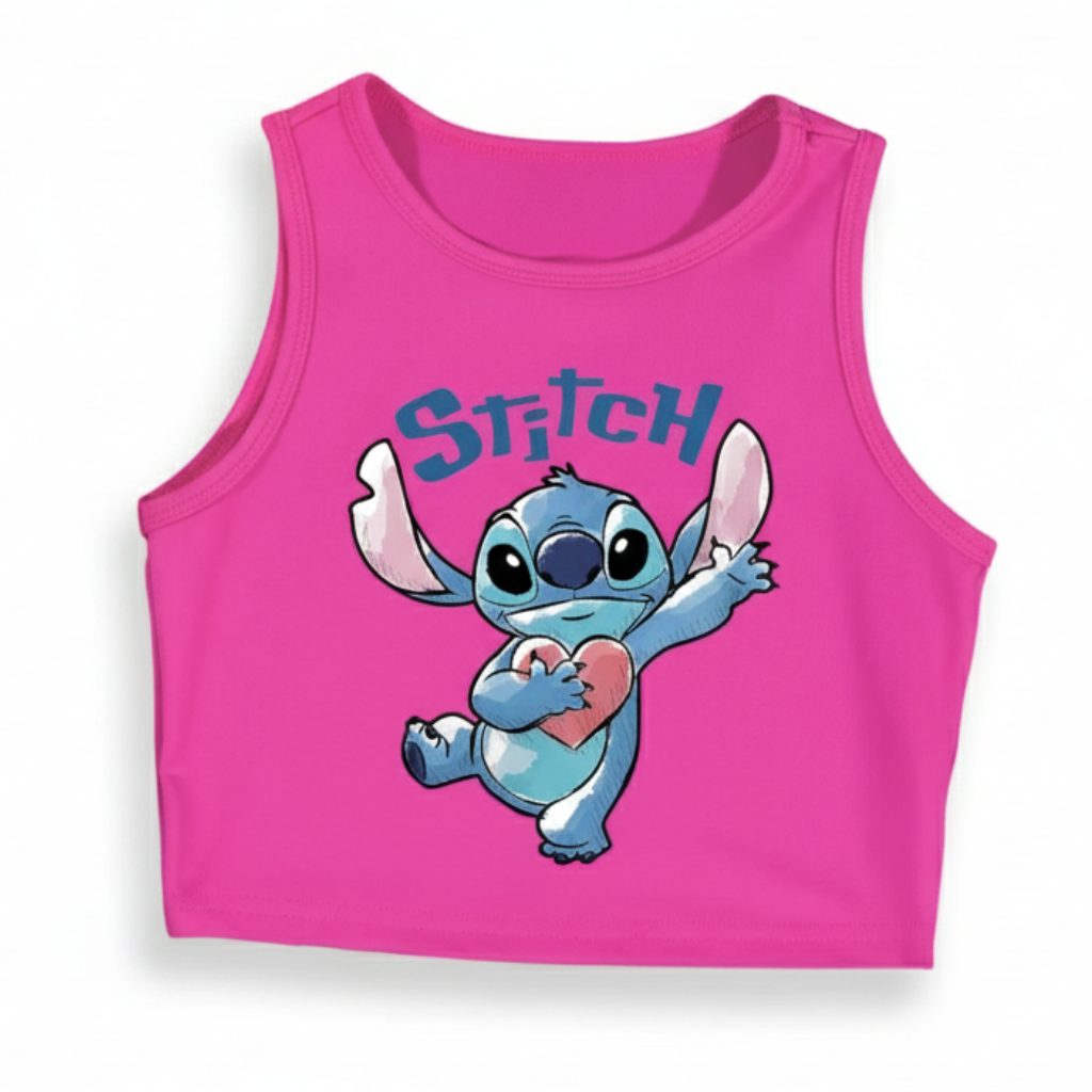 Cartoon Graphic Print Sleeveless Vest