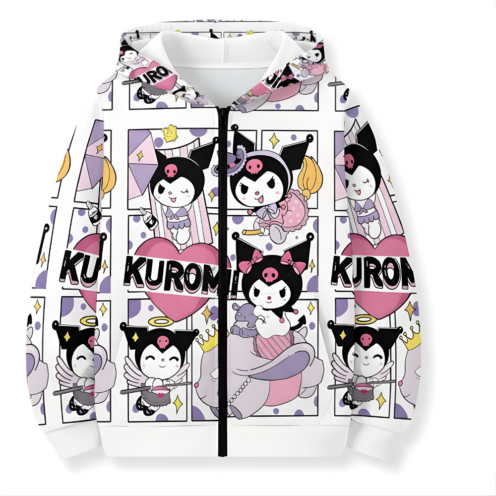 Kuromi 3D Printed Zip Up Hoodie