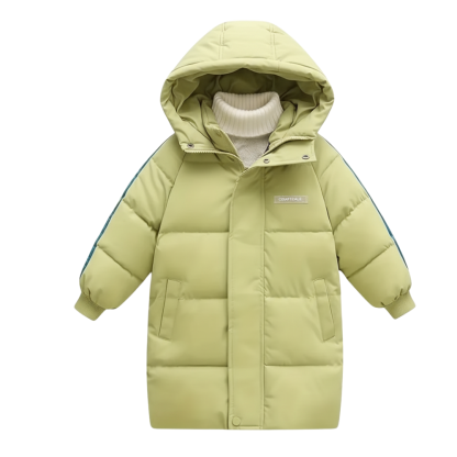 Mid Length Hooded Kids Winter Puffer Coat