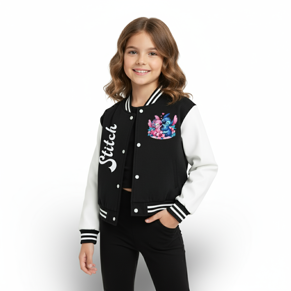 Casual Baseball Jacket For Girls