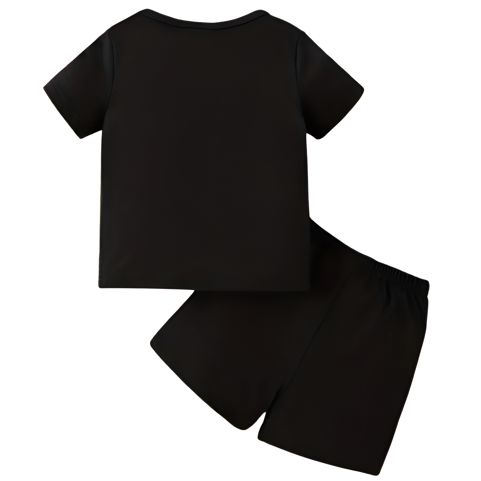 Boys and Girls Letter Print Short Sleeve Top and Shorts Two Piece Set