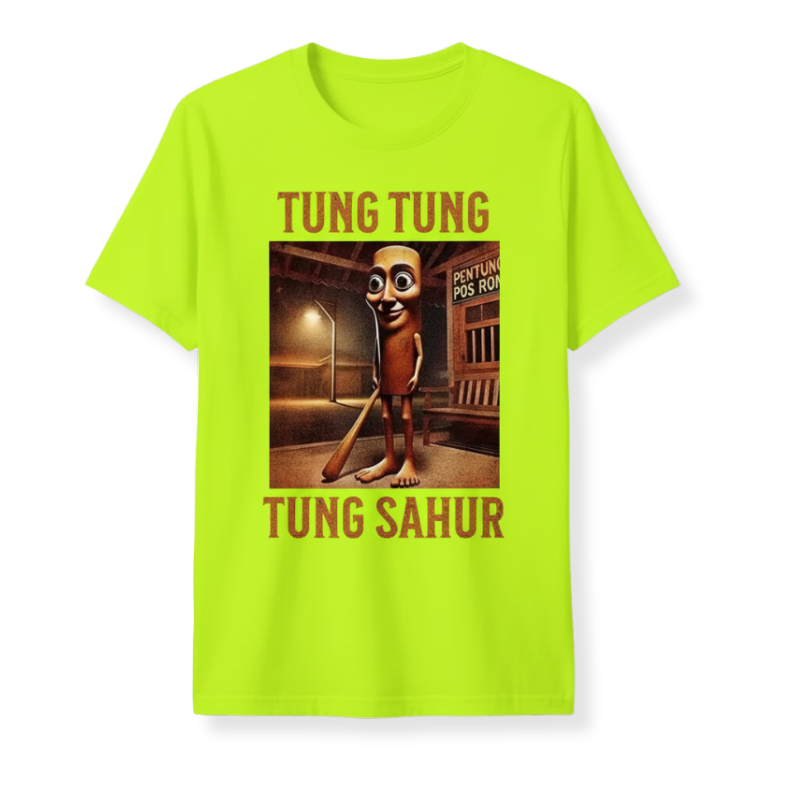 Tung Tung Sahur Cartoon Graphic T Shirt For Boys