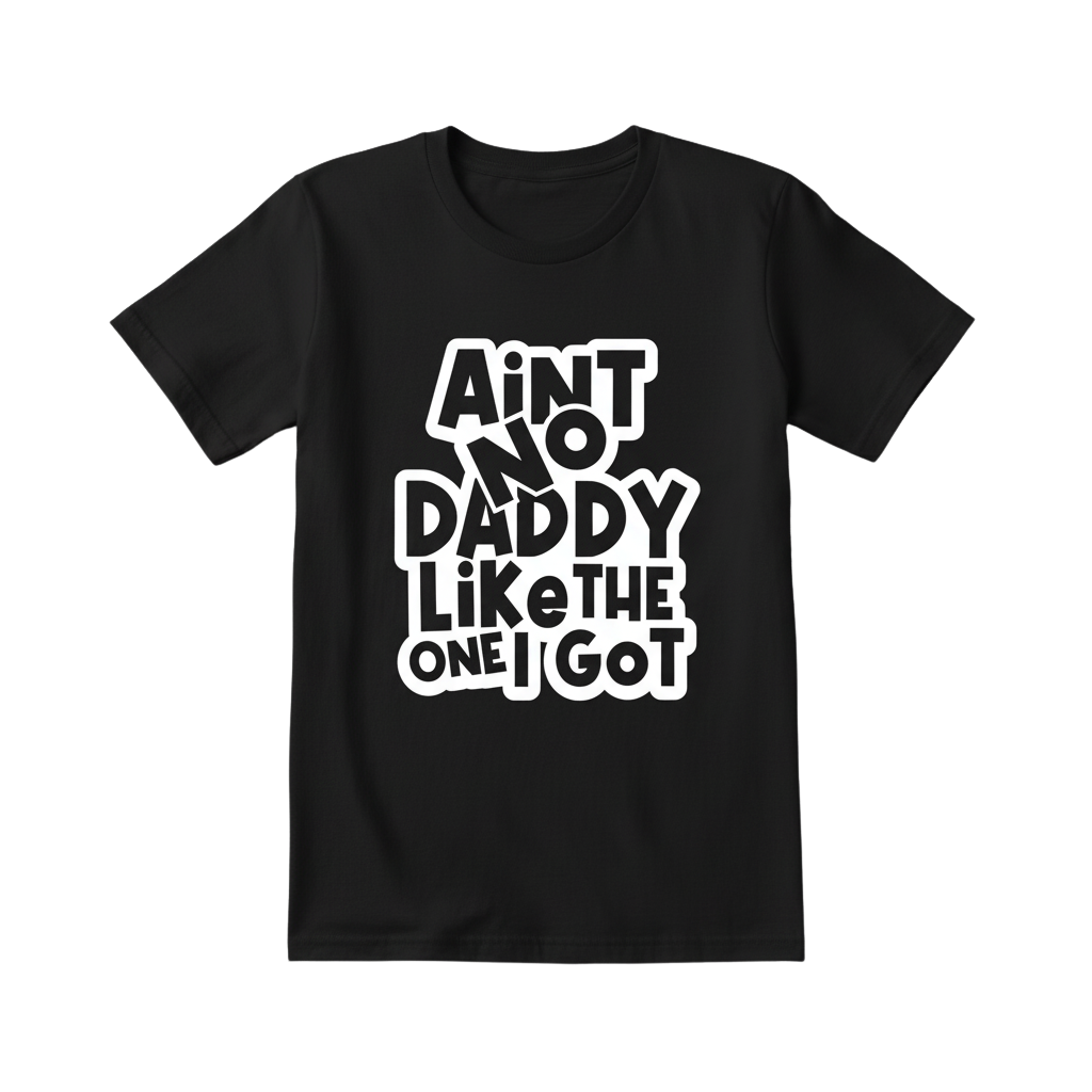 Daddy Message Printed T Shirt For Girls