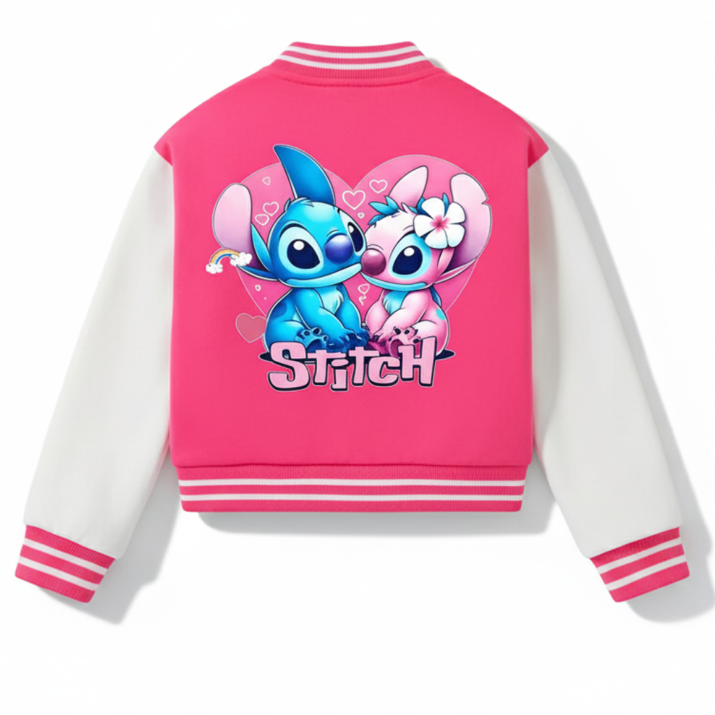 Printed Baseball Jacket For Girls