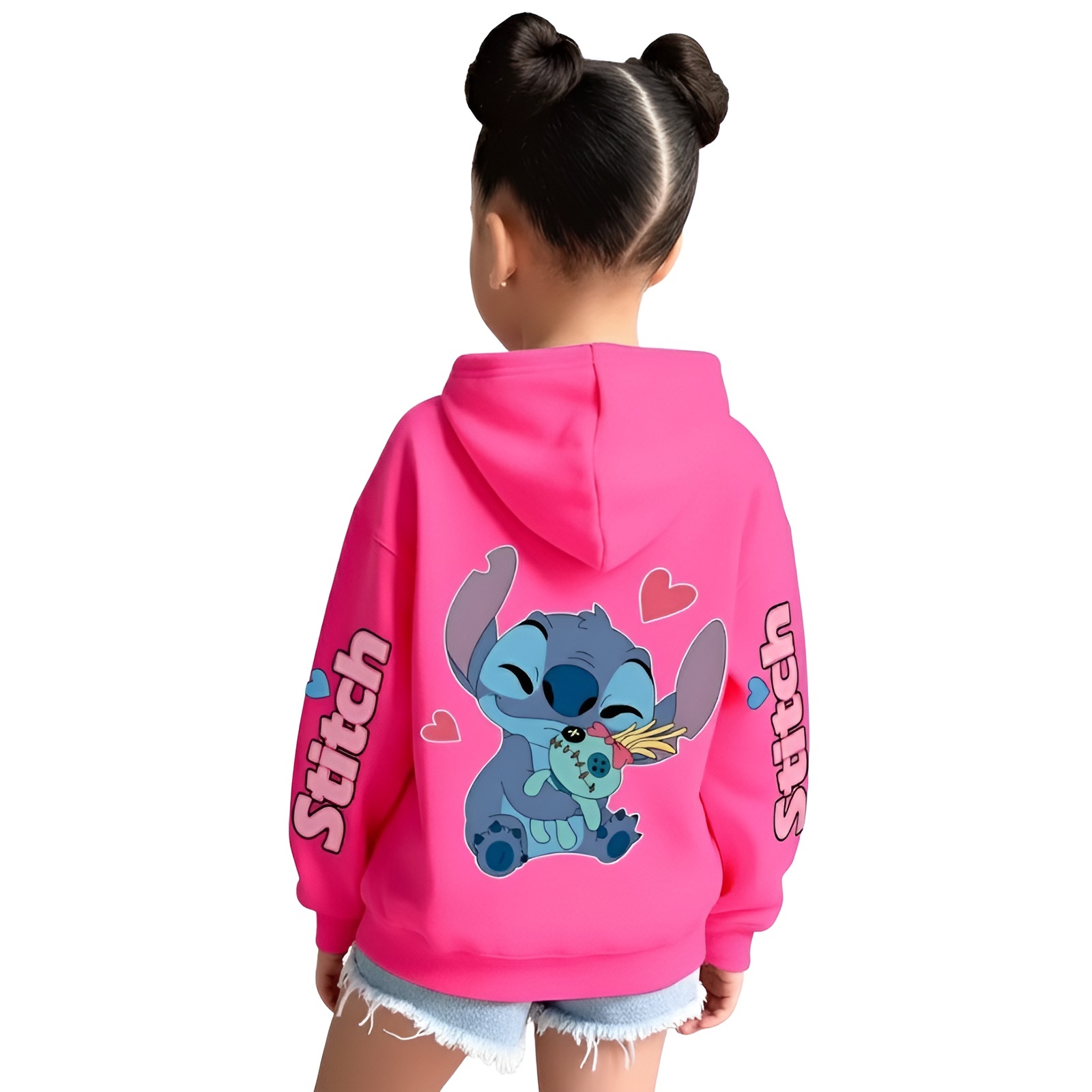 Stitch Double Sided Printing Hoodies for Girls and Boys