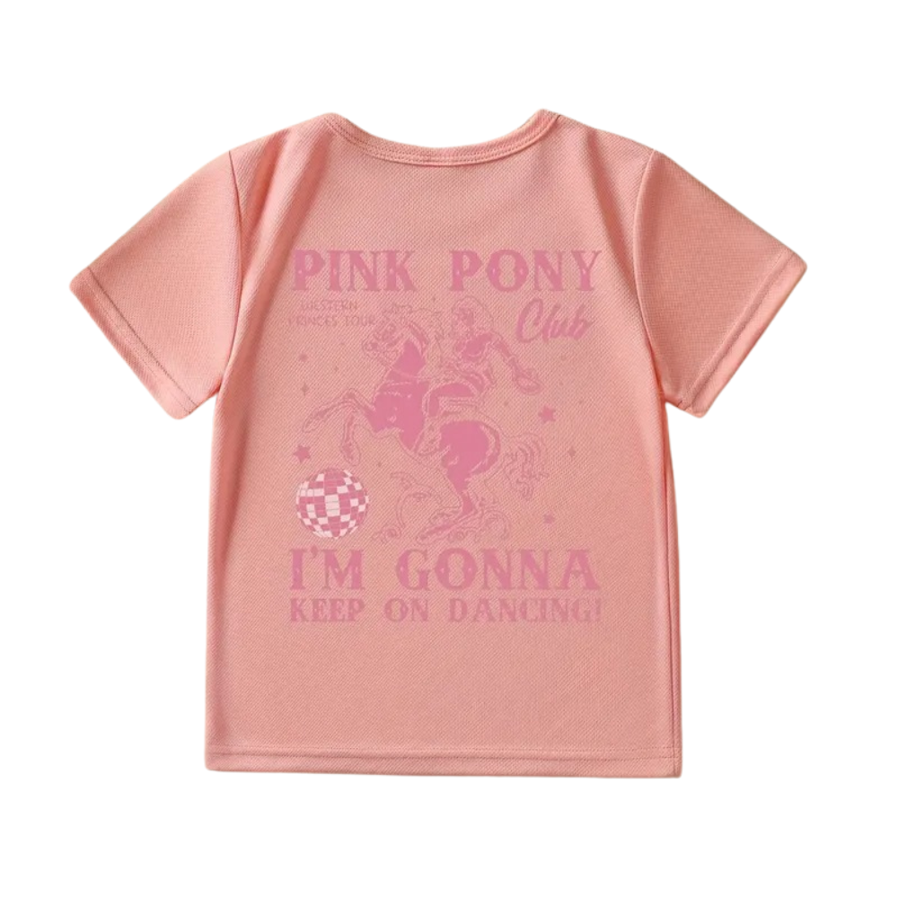 Western Tour Dance T Shirt For Girls