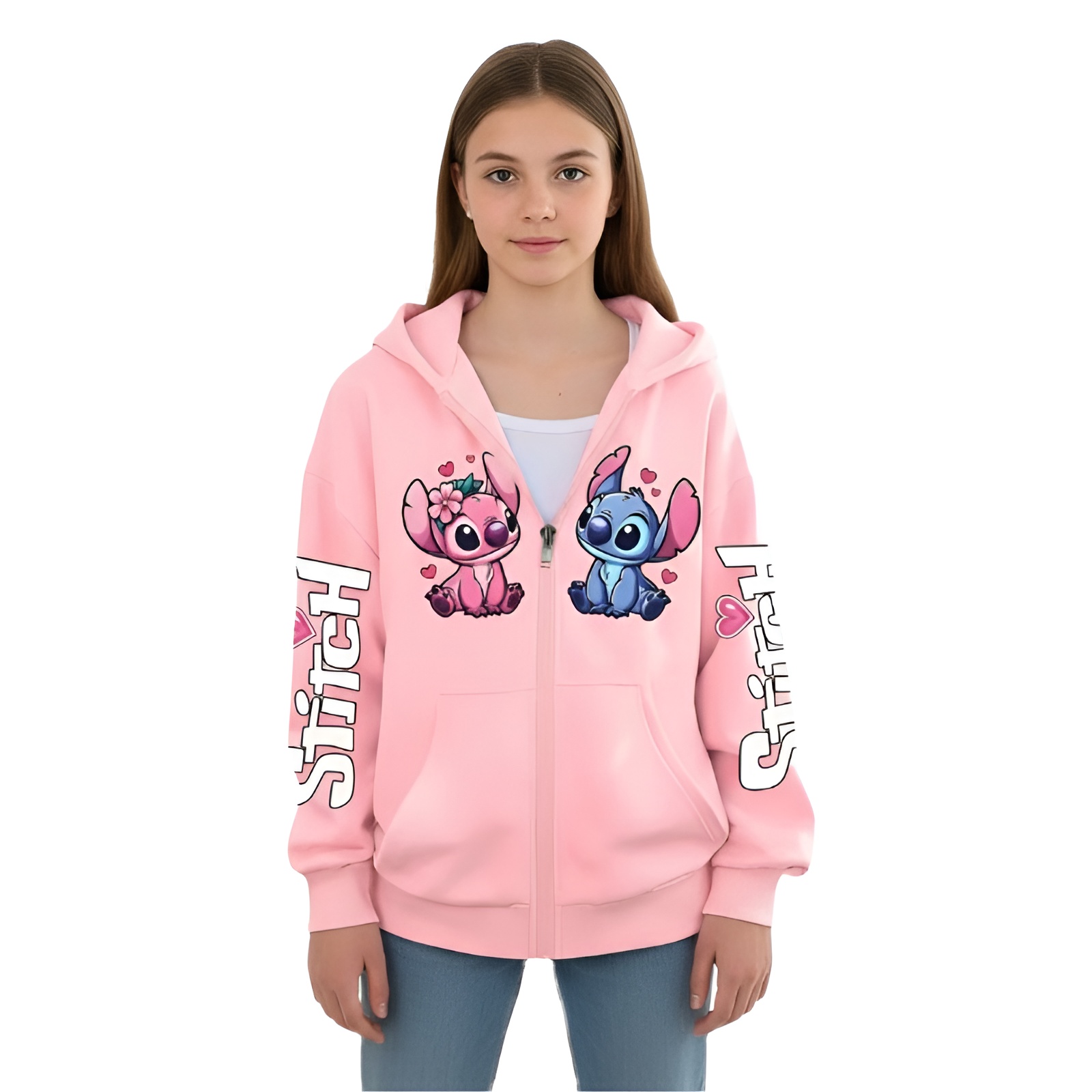 Customizable Stitch Hoodie for Girls and Boys