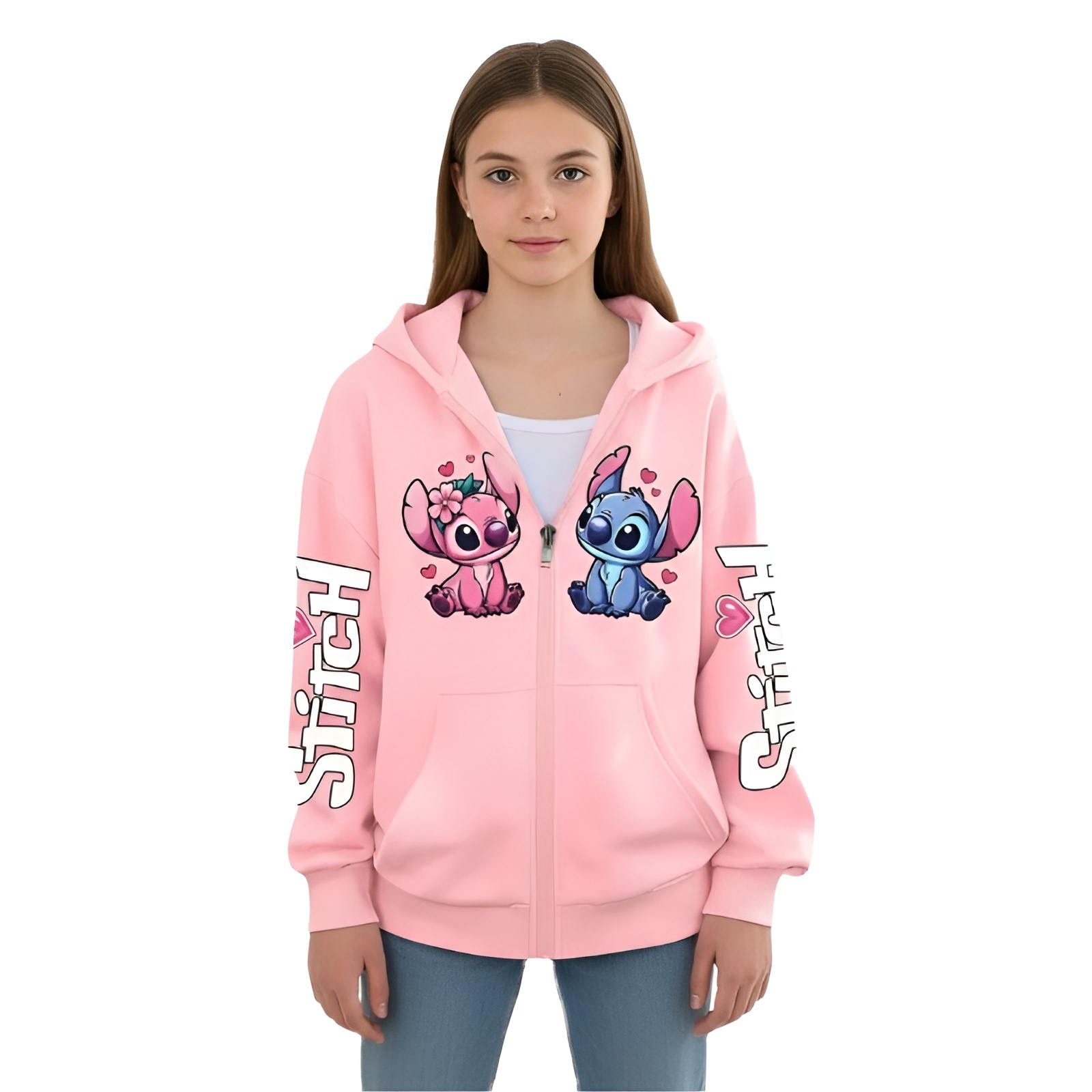 Customizable Stitch Hoodie for Girls and Boys