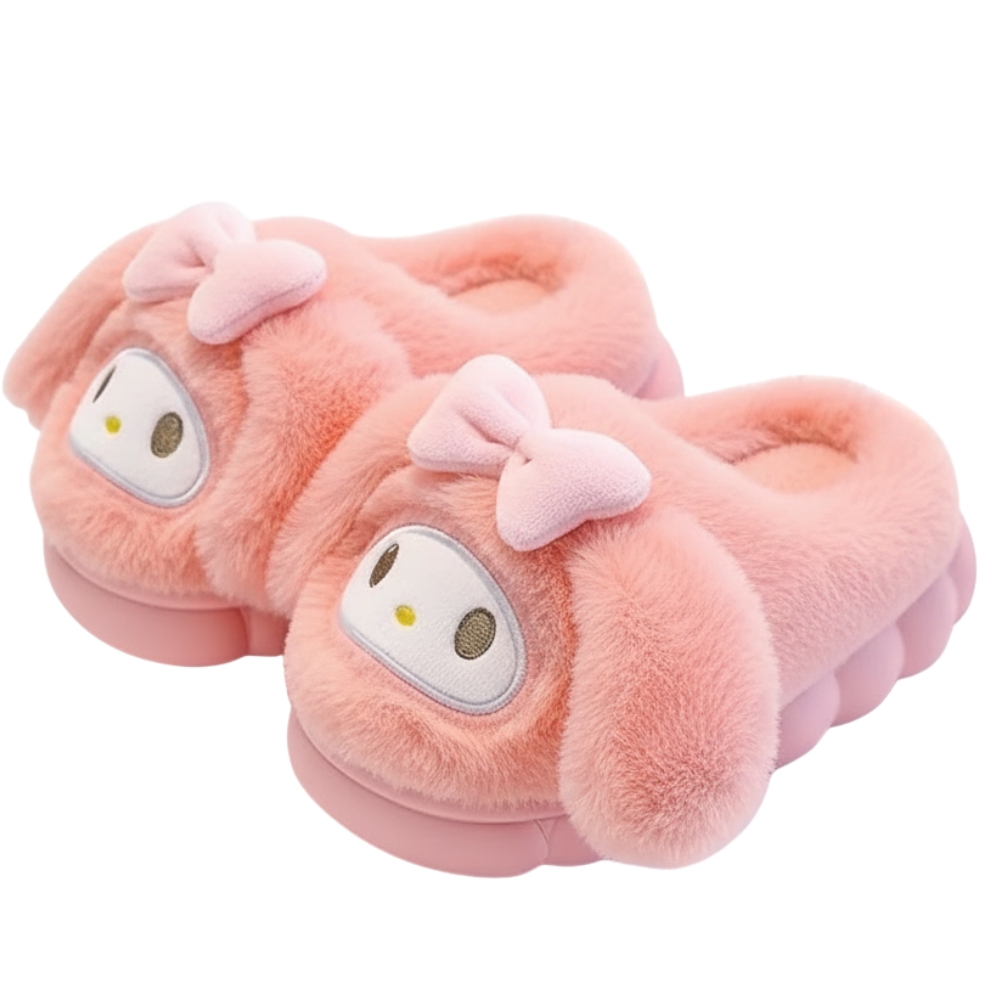 Hello Kitty Plush Warm Soft Anti Slip Indoor Shoes For Kids