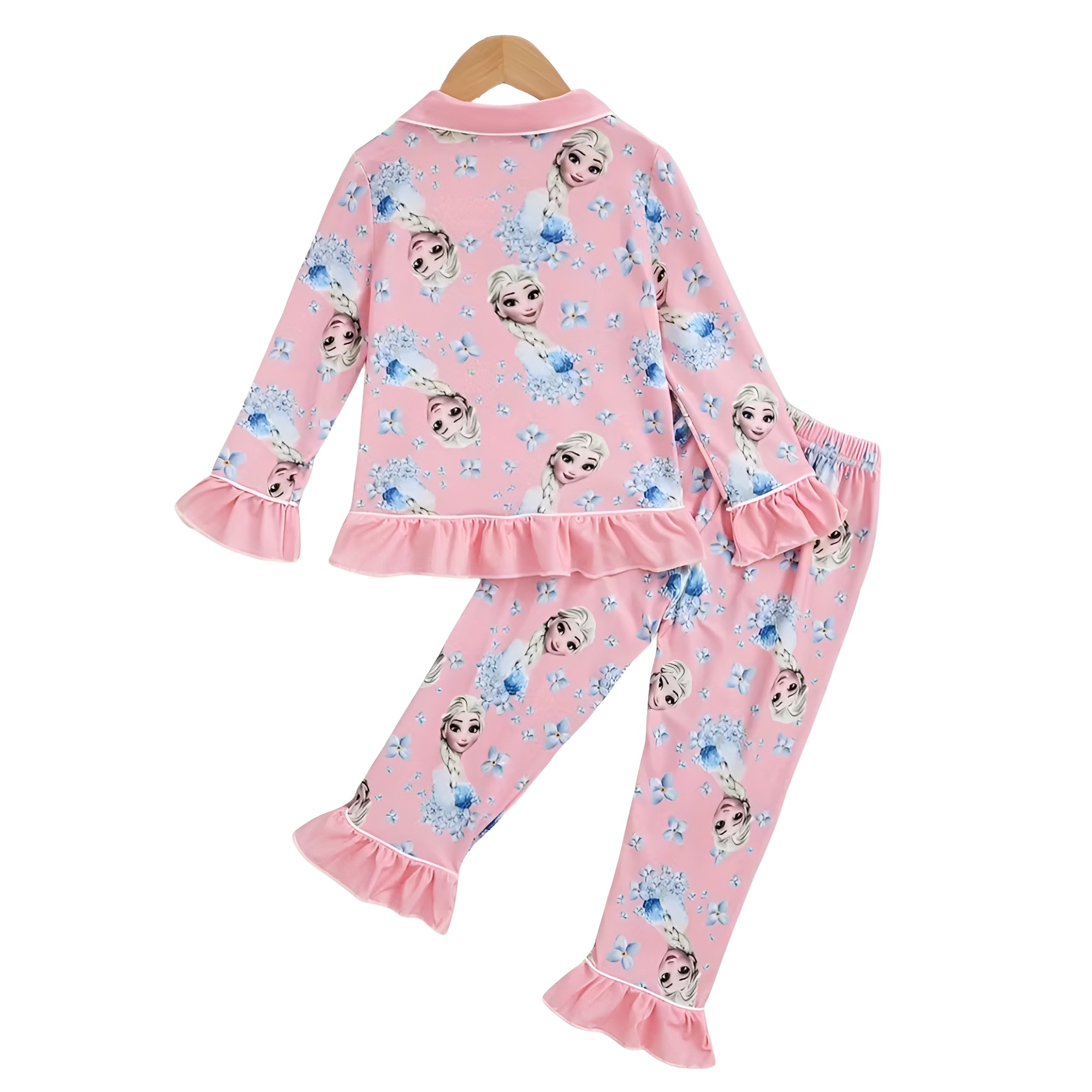 Cozy Fit Long Sleeve Casual Pajama Set for Girls