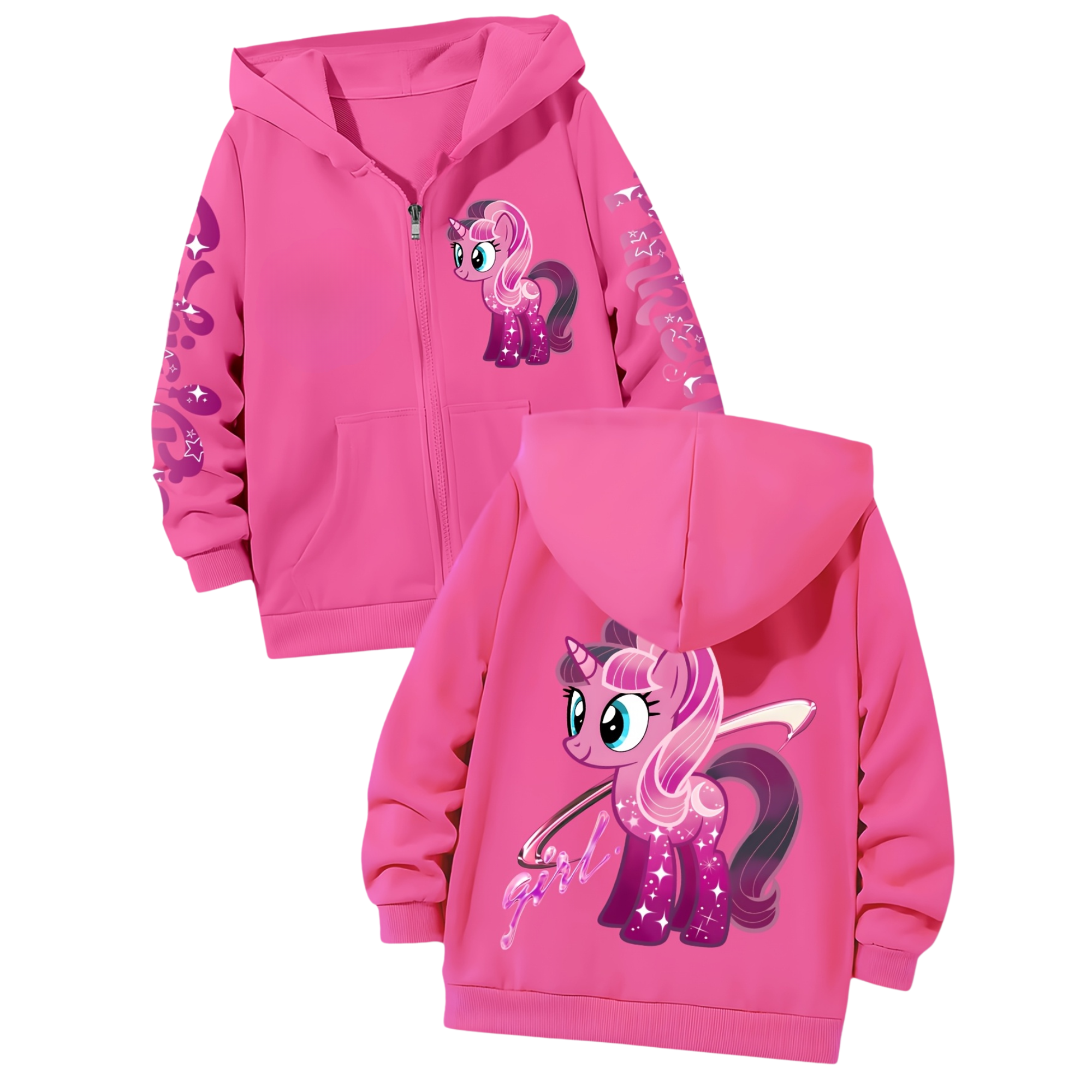 Modern Pony Character Urban Aesthetic Kids Hoodie