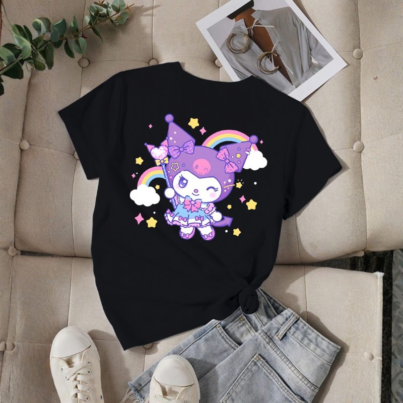 Kuromi Printed Short Sleeve T Shirt