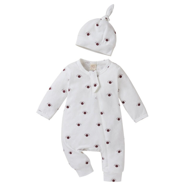 Rainbow Print Zipper Baby Romper Jumpsuit-Children Cloth Shop