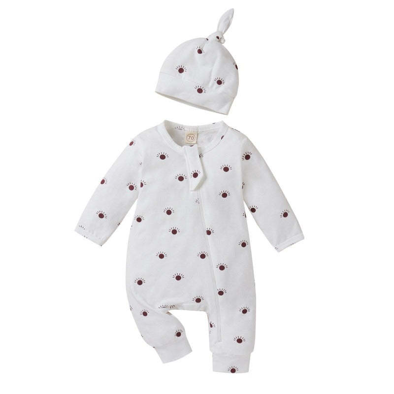 Rainbow Print Zipper Baby Romper Jumpsuit-Children Cloth Shop